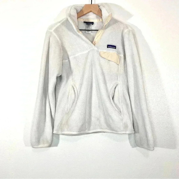 Womens Patagonia Re-Tool Snap Pullover Off White - Picture 1 of 9